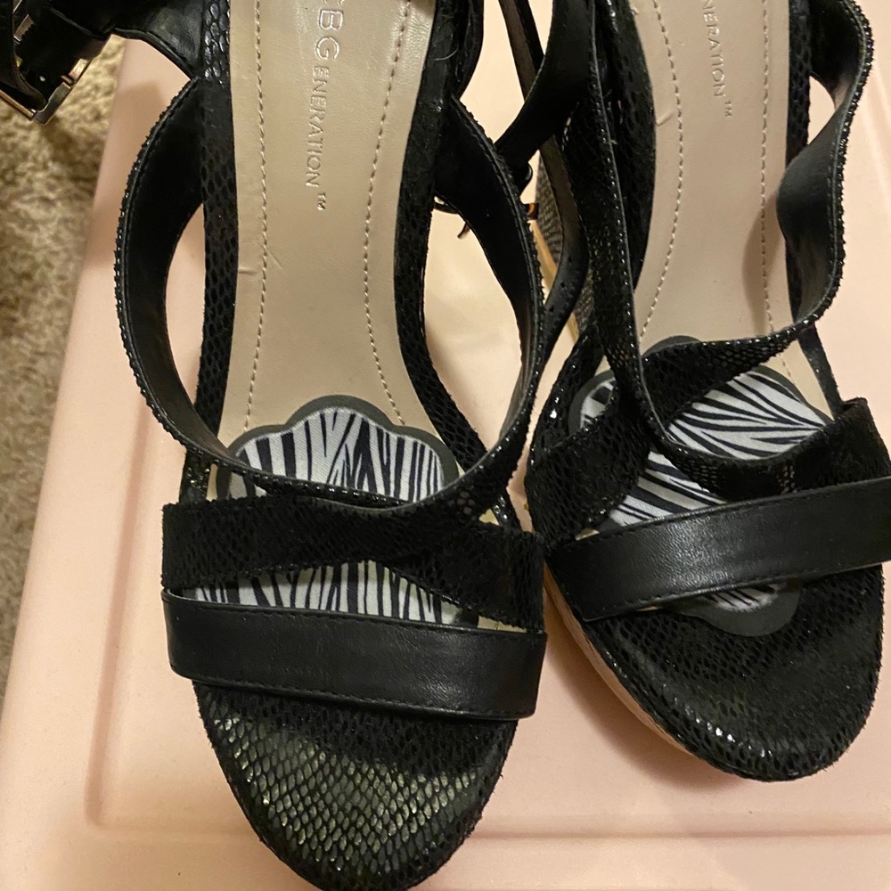 BCBG wedge sandals